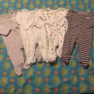 4 Boys Footed Jammies